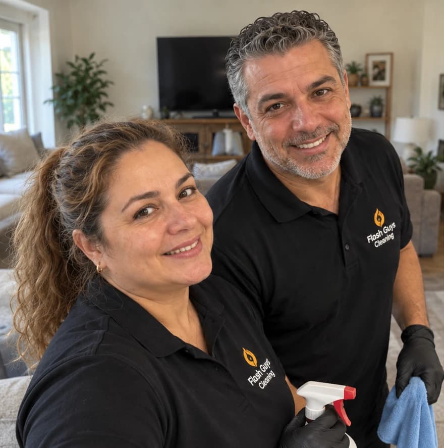 Fabiana and Carlos, a Flash Guys Cleaning family team