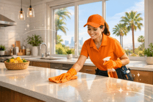 Professional house cleaning service in Los Angeles kitchen